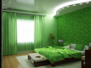 Зелёная спальня