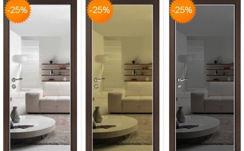 Скидка 25% на зеркальные двери Тип 450