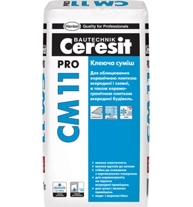 АКЦИЯ! Ceresit CM 11 PRO клей для плитки и керамогранита, 27 кг всего за 69.80 грн (старая цена - 83.84 грн).