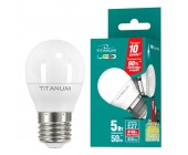 Светодиодная лампа TITANUM G45 5W E27 (E14) 4100