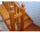 Лестница деревянная, зашивка каркаса
