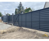 Забор из профнастила матового серого ral-7016